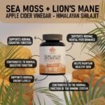 Sea Moss, Lion’s Mane & Apple Cider Vinegar Capsules – Brain, Gut & Immune Support – 120 Capsules – 60 Day Supply - Image 3