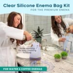 Kit 2 Quart Clear Silicone Bag for Enemas for Colon Cleanse for Women and Men - 6.75 Foot Hose, 7 Tips, Reusable Enema Kit - Image 3