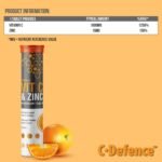 Vitamin C 1000mg & Zinc 15mg Orange Flavour Effervescent Tablets by Club Vits (2 Tubes of 20 Tablets) - Image 3