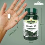 Natures Aid Vitamin K2 100mcg with Vitamin D3 – High Strength MenaQ7 Formula – Supports Bone Strength, Calcium Absorption, Muscle Function – Vegan, Gluten Free, Non-GMO – 30 Capsules - Image 4
