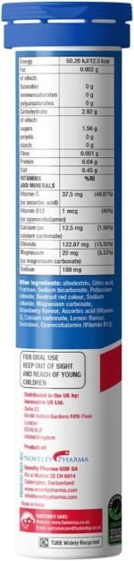 Fast&Up Reload Electrolyte Tablets, Strawberry Flavour, 20 Effervescent Tablets, Rapid Hydration & Energy, with Vitamin C & B12, Vegan - Image 8