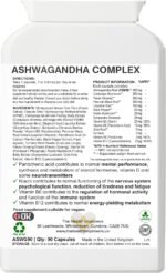 Ashwagandha Supplement for Stress and Fatigue Relief, Immune System Support, Mental Focus & Reduction in Tiredness and Fatigue - Vegan Capsules - Image 3