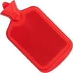 SteadMax Hot Water Bottle 2L (68oz), Natural Rubber, BPA Free, Pain Relief, Heating Pad, Bed Warmer, Large Portable Heat Pack for Back, Neck, Menstrual Cramps (2 Pack, Red & Blue) - Image 3
