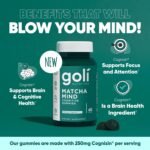 Goli Matcha Mind Gummies | Green Tea Leaves Powder with 250mg Cognizin for Focus, Attention & Brain Health | Vegan, Non-GMO, Gluten-Free, Gelatin Free | 60 Gummies - Image 5
