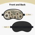 Sunflowers Chamomile Print Adults Sleep Comfort Eye Mask Light Blocking Nap Aid for Travel Insomnia Camping - Image 3