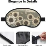 Sunflowers Chamomile Print Adults Sleep Comfort Eye Mask Light Blocking Nap Aid for Travel Insomnia Camping - Image 4