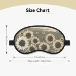 Sunflowers Chamomile Print Adults Sleep Comfort Eye Mask Light Blocking Nap Aid for Travel Insomnia Camping - Image 5