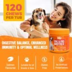 Pre & Probiotic Chews for Dogs – 120 Soft Chews – Supports Gut Health, Digestion & Immunity – Salmon Flavour Dog Probiotic Supplements - Image 3