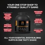 Reflex Nutrition One Stop® Xtreme - Serious Mass Gainer - All in One Protein Powder - 55g Protein, 10.3g BCAAs, 5,000mg Creatine - Muscle Building Protein Shake (Salted Caramel, 4.35kg) - Image 3