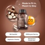 Glucomannan Capsules from Konjac Root - 180 Glucomannan Powder Capsules - With Choline, Chromium, Vitamin D3 & Vitamin B3 - Non-GMO, Gluten-Free & Vegetarian-Friendly - 1 Month Supply - Made in the UK - Image 3