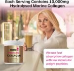 PRO Glow Marine Collagen Powder 10,000mg - High-Potency Supplements for Women Skin Hydration - Unflavoured Collagen Supplement with Hyaluronic Acid, Vitamin C & B Complex - 300g - Image 5