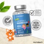 Kids Magnesium Chewable Tablets 100mg | Berry Flavour | 120 Count | Magnesium Citrate Tablets for Children Aged 4+ (Not Gummies) | Vegan | by Horbaach - Image 5