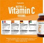 Nutra C Chewable - Vitamin C Tablets 1000mg, 30 Orange Chewable VIT C Tablets. High Strength Ascorbic Acid Vitamin C, Immune System Booster. Rosehip, Hesperidin & Acerola. Vegan Friendly - NutraVit - Image 6
