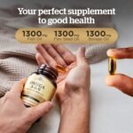 Solgar Omega 3-6-9 Softgels - Pack of 120 - Blend of Premium Fish, Flax and Borage Oils – Specially formulated ratio - Molecularly distilled to remove mercury, PCBs and heavy metal contaminants - Image 4