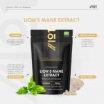 Organic Lions Mane Supplement 28,000mg – 50% Polysaccharides (700mg) – 180 Vegan Capsules – High Strength Mushroom Supplement – Resealable and Recyclable Pouch – by Alpha01 - Image 3