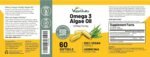 Omega 3 Algae Oil : 400mg DHA - for Heart, Joints, Brain Health, High Strength 180 Softgel Tablets, 6 Months Supply. Vegan Vitality's Algae Omega 3 - Vegans, Vegetarians DHA Supplement - Image 4
