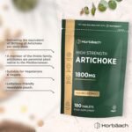 Artichoke Extract 1800mg | High Strength Artichoke Supplement | 180 Vegan Tablets | Artichoke Leaves | by Horbaach - Image 3