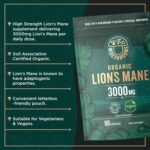 Organic Lions Mane Supplement 3000mg | High Strength Polysaccharides | Mushroom Extract Capsules | Vegan | 90 Count | by Wiseshrooms - Image 4