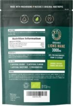 Organic Lions Mane Supplement 3000mg | High Strength Polysaccharides | Mushroom Extract Capsules | Vegan | 90 Count | by Wiseshrooms - Image 5