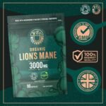 Organic Lions Mane Supplement 3000mg | High Strength Polysaccharides | Mushroom Extract Capsules | Vegan | 90 Count | by Wiseshrooms - Image 6