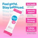 Bounce Back Caffeine-Free Sachets with Vitamins, Electrolytes, Prebiotics & Amino Acids | Raspberry Flavour | Vegan Hydration Drink | Supports Energy, Immunity, Digestion & Recovery | 10g x 10 Sachets - Image 4