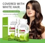 Apple Hair Dye Cream, Apple Black Hair Dye Cream, Natural Herbal Apple Extract, Grey Coverage, Shampoo for Men and Women, 300ml (10pcs * 30ml) (Coffee) - Image 3