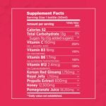 BEE and You Energy X Shot, 12 Pack, Korean Red Ginseng, Royal Jelly, Propolis, Caffeine Free Energy Drink, Vitamin C, B3, B6, B12, Immune Support Supplement, Antioxidants, Pomegranate Flavor - Image 5