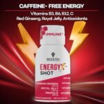 BEE and You Energy X Shot, 12 Pack, Korean Red Ginseng, Royal Jelly, Propolis, Caffeine Free Energy Drink, Vitamin C, B3, B6, B12, Immune Support Supplement, Antioxidants, Pomegranate Flavor - Image 6