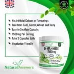 D-Mannose | 365 Capsules | Max Strength 1500mg per Serving - Precision DMannose - Vegetarian Capsules not Tablets or Pills, Made in The UK (365 Count (Pack of 1)) - Image 5