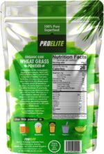 Organic Wheatgrass Powder 250g Premium EU High in Iron & Fibre to Support Energy and Stress, Vegan Keto Superfood Supergreen Raw Natural Wheatgrass Powder Juice, Wheat Grass Shots PROELITE - Image 3