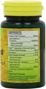Health Plus HP638 Turmeric Plus Joint and Digestive Plant Supplement - 30 Capsules - Image 4