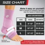 Sleeve Stars Ankle Brace for Women & Men, Ankle Wrap for Sprained Ankle, Compression Sleeve for Plantar Fasciitis Relief, Easy Customizable Support: w/Removable Strap (Single/L:12"-13"/Baby Pink) - Image 8