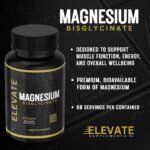Elevate Supplements Magnesium Bisglycinate, 120 Capsules | High Absorption Supplement to Support Sleep & Energy | Promotes Bone, Muscle, Heart & Nervous System Health & Wellness | 2 Month Supply - Image 6