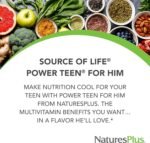 NaturesPlus Power Teen for Him - Tasty Plant Based Chewable Multi Vitamins and Minerals for Teen Boys - Vegan, Gluten Free - 60 Wild Berry Flavour Tablets - Image 6