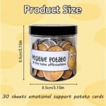 Daily Affirmation Potato Card Jar, Positive Messages Mini Emotional Support Card Inspirational Jar Gift for Friends and Family Cheering Up - Image 3