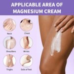 Magnesium Cream for Sleep & Muscle Pain Relief,Magnesium Butter for Adults,Body Moisturiser for Restless Leg Syndrome, Muscle Recovery & Night Time Relaxation,Natural Calming Sleep Cream - Image 6