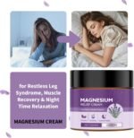 Magnesium Cream for Sleep & Muscle Pain Relief,Magnesium Butter for Adults,Body Moisturiser for Restless Leg Syndrome, Muscle Recovery & Night Time Relaxation,Natural Calming Sleep Cream - Image 7