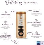 OHMG Sparkling Magnesium Water | 12 Cans x 330ml Flavoured Sparkling Water | Peach & Rosemary + Ashwagandha | Zero Calories, Sweeteners or Sugar | Health Drinks | Energy Drinks |100mg Magnesium - Image 3