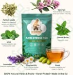 KUKER Anti-Stress Tea 100g Loose Leaf – Calming Herbal Tea with Chamomile, Valerian, Lavender & Lemon Balm – Natural Anxiety Relief & Sleep Support - Image 3