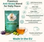 KUKER Anti-Stress Tea 100g Loose Leaf – Calming Herbal Tea with Chamomile, Valerian, Lavender & Lemon Balm – Natural Anxiety Relief & Sleep Support - Image 4