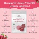 Organic Pomegranate Juice Powder 454g | Freeze-Dried, 100% Pure Pomegranate Fruit Powder | Rich in Vitamin C & Antioxidants | Vegan, Gluten-Free, Non-GMO Superfood for Smoothies, Yogurt, Baking, Drink - Image 5
