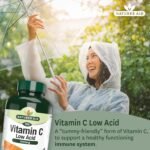 Natures Aid Low Acid Vitamin C 1000mg – High Strength Immune Support, Antioxidant Protection – Gentle on Stomach – Supports Collagen, Skin, Energy & Iron Absorption – Vegan - 180 Tablets - Image 3