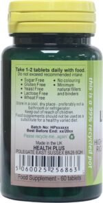 Health Plus Lion's Mane 2500mg : Memory & Focus Mushroom Supplement : 60 Tablets, in a Planet-Friendly 99% Recycled Pot - Image 3