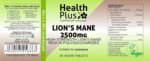 Health Plus Lion's Mane 2500mg : Memory & Focus Mushroom Supplement : 60 Tablets, in a Planet-Friendly 99% Recycled Pot - Image 5