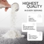 ORGAINIC Natural Whey Protein - Organic Certified Without Additives - Protein Powder from Germany - Grass Fed Whey Protein - 1000g - Image 4
