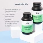 [Brain Food] Food Based Supplement | Contains Bacopa Monnieri, Lions Mane Mushroom & Turmeric | Safe - Effective - Absorbable | Vegetarian | Made in The UK by Link Nutrition | 60 Vegecaps - Image 5