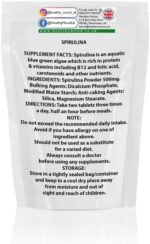 Spirulina 500mg Whole Food Algae Supplement Tablets – Natural Superfood for Energy, Detox, and Immune Support - Image 4