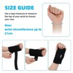 Wrist Support Brace Right Hand with 2 Metal Splints for Joint Pain Arthritis Carpal Tunnel Pain Tendonitis for Men and Women Black (L(Pack of 1), Right) - Image 3