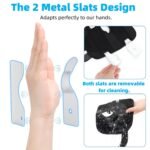 Wrist Support Brace Right Hand with 2 Metal Splints for Joint Pain Arthritis Carpal Tunnel Pain Tendonitis for Men and Women Black (L(Pack of 1), Right) - Image 4