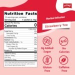 FITNE Strawberry Herbal Detox Tea Fruity Myrobalan Rhubard Senna Infusion Cleansing High Antioxidant No Calories Stevia Sweetener, 12 Tea Bags - Image 3